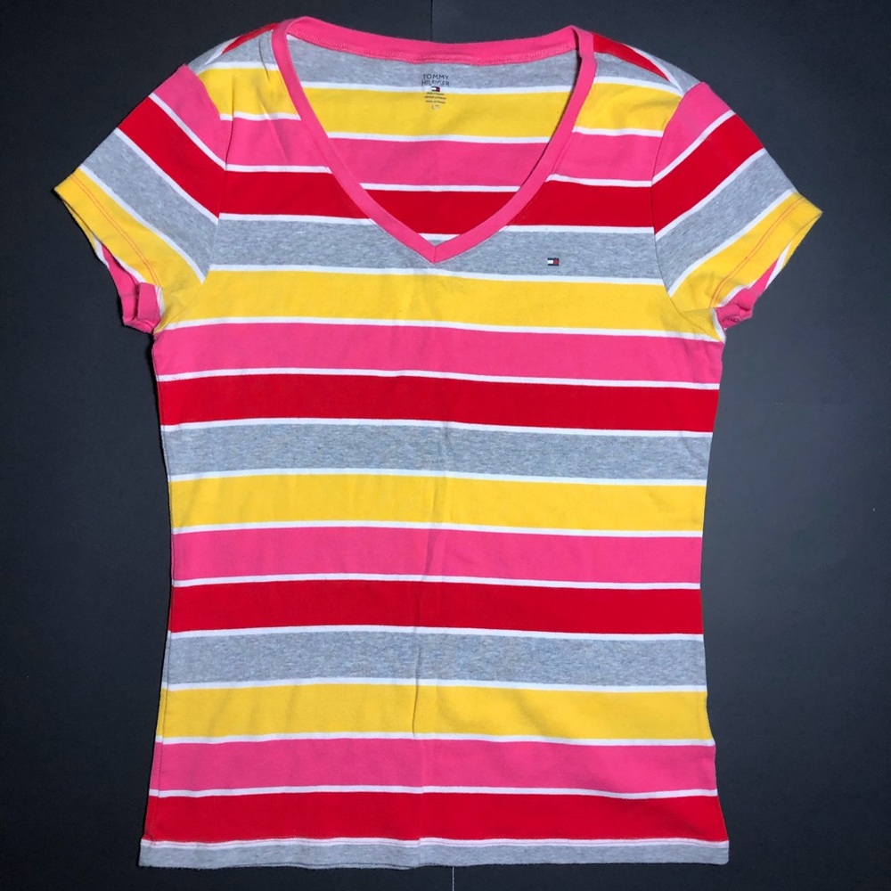 ❤️ 3 x $20 Tommy Hilfiger striped V neck shirt